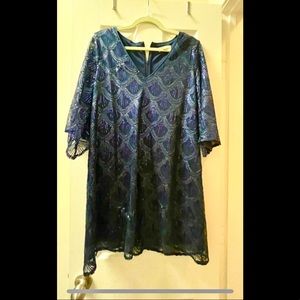 Navy Sequins Mini Dress from ModCloth Size M